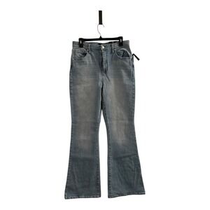 Fashion Nova Jeans Women 13 Blue Natasha Flare Leg Hi Rise Med Wash 30x31.5 NWT